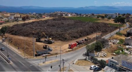 Καθαρίζεται οικόπεδο γεμάτο εύφλεκτη ύλη στο Μάτι με την αρωγή των ΑΒΑΞ, ΓΕΚ ΤΕΡΝΑ, Ελλάκτωρ και Μυτιληναίος