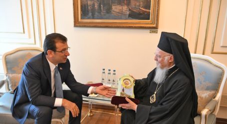 Ο πατριάρχης Βαρθολομαίος συναντήθηκε με τον νέο δήμαρχο Κωνσταντινούπολης Ιμάμογλου