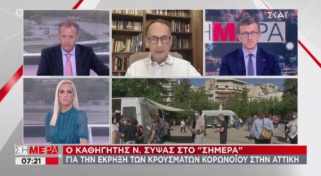Κορονοϊός – Σύψας: Δεν έχουμε κάνει καμία εισήγηση για γενικό lockdown – Αν γίνει, θα γίνεται περιοδικά
